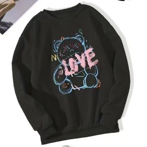 black graphic sweatshirt